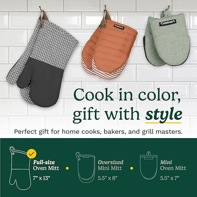 Cuisinart Heritage Kitchen Oven Mitts – Heat-Resistant Kitchen Mitts
