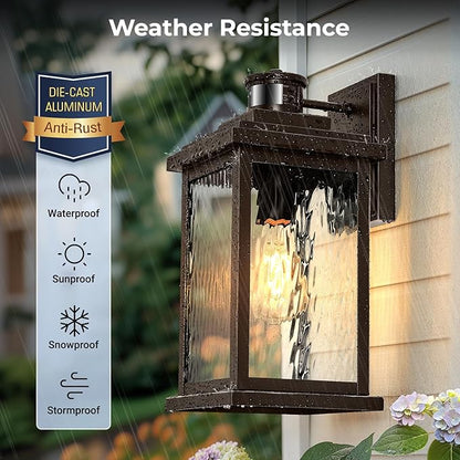 VIANIS 2 Pack Large Adjustable-Sensitivity Motion Sensor Outdoor Lights
