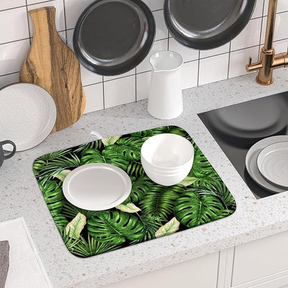 Giwawa Tropical Palm Leaf Dish Drying Mat