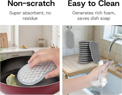 Multi-Purpose Scrub Kitchen Sponges – 12 Pack Dish Sponge, Dual-Sided