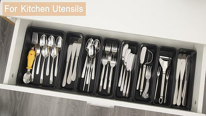 Kutesna 15 PCS Interlocking Desk Drawer Organizer Separator