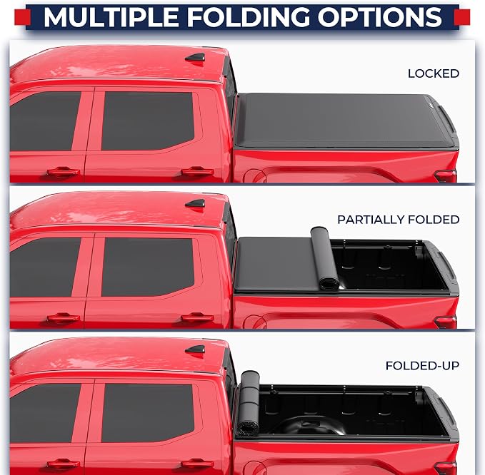 MOSTPLUS 5FT Roll-Up Soft Vinyl Truck Bed Tonneau Cover Compatible for 2024 2025 2026 Toyota Tacoma (Not for Trail Edition) 60Inch