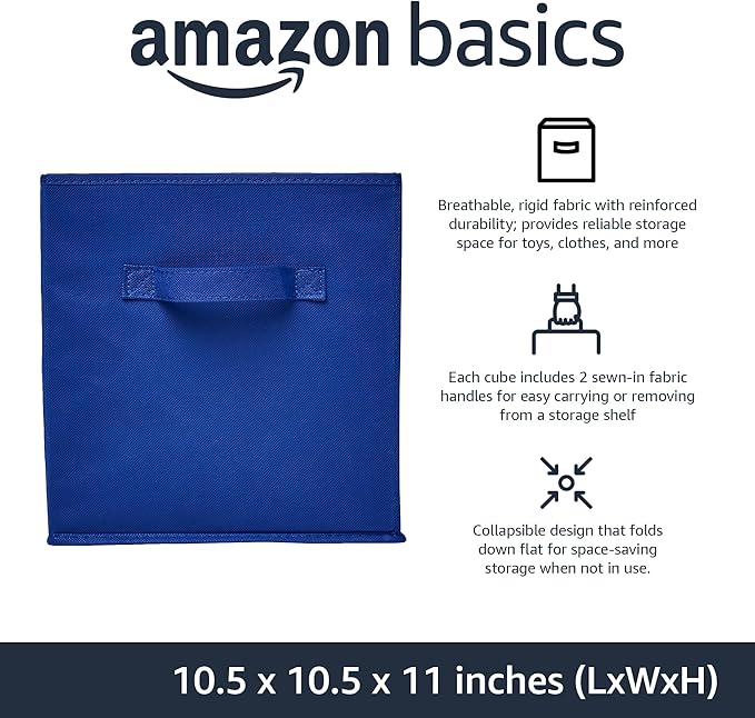 Amazon Basics Collapsible Fabric Storage Bins
