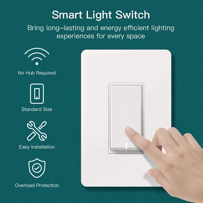 TREATLIFE Smart Light Switch Single Pole Works