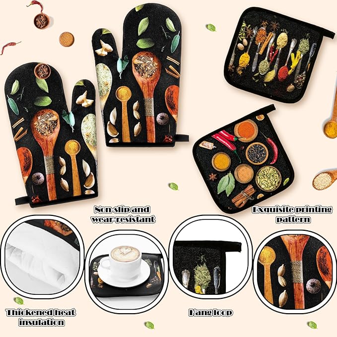 Fourluoo 10 Pcs Farmhouse Kitchen Decor and Accessories Set 4 Kitchen Towels 2
