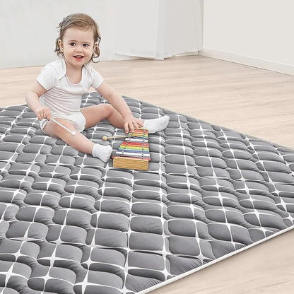 High-Density Foam Baby Play Mat, 59x59 Inches Thicken One-Piece Comfortable and Soft Playmat, Non Slip Machine Washable Floor Mat for Infants, Tapete para Bebes,Toddlers
