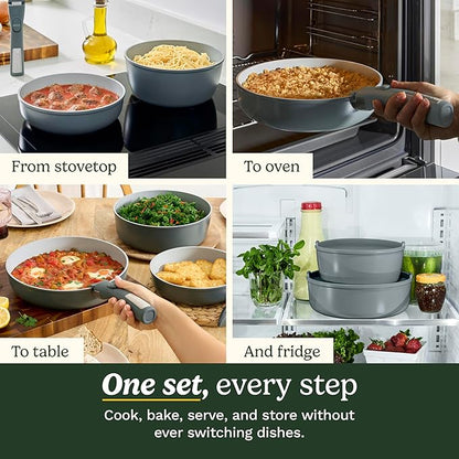 Cuisinart 13-Pc, ClickSmart Nonstick Detachable Handle Ceramic Cookware