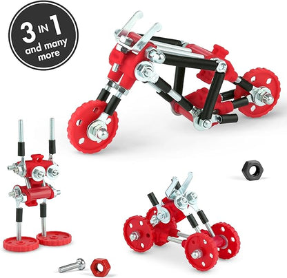 The OFFBITS Stem Building Toys, ChopperBit Educational Robot, Build Your Own Robot for Kids 8+ Years, Stem Toys Engineering Kit, Motorcycle Vehicle Construction Kit Gift Ideas Boys & Girls