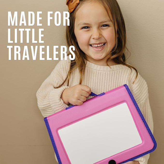 Totebook Kids Travel Educational Activity Book with Washable Markers - Car and Airplane Activities, Learning Toys for Toddlers- Search and Find, Reusable Stickers for Ages 4, 5, 6 (Princess)