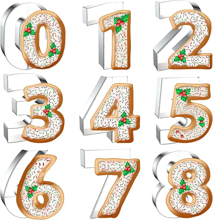 4 Inch Number Cookie Cutter Set