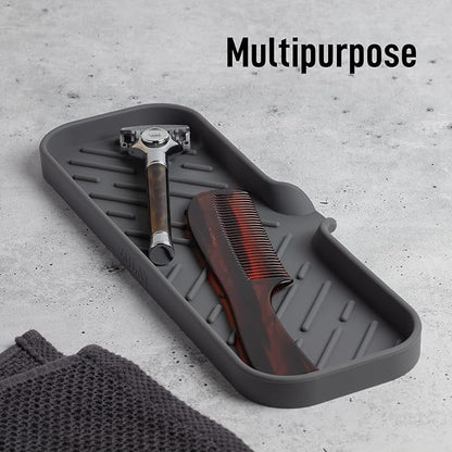Zulay Kitchen Large Silicone Sponge Holder – Flexible Sink Organizer Tray