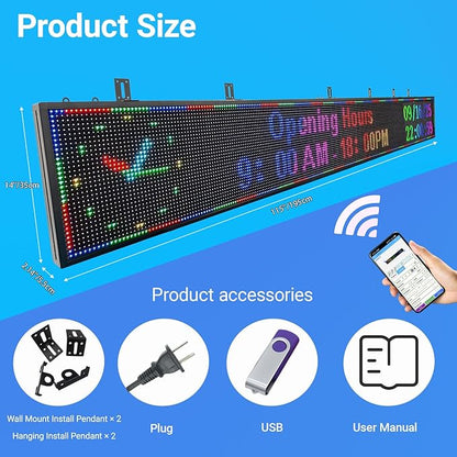 P10 Scrolling LED Sign Programmable Display Digital Bright Open Led Sign