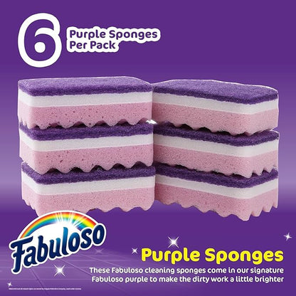 Fabuloso Scratch-Free Kitchen Dish Sponges, Counters and Sinks, Tough on Messes