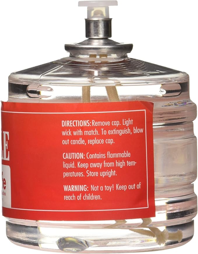 CandleLife Emergency Survival Candle (Set of 4) - 115 Hours Long Lasting Burning Time - Great Source of Light for Blackout, Camping, Fishing and Hunting - Smoke & Odor-Free | Clear Mist