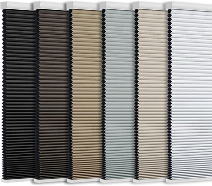 Custom Size Blinds Cellular Shades Cordless for Indoor Windows, Customizable Honeycomb Blind Thermal Insulated Easy Install for Bedroom, Bathroom, Nursey, Blackout Taupe