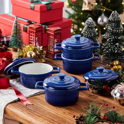 Lareina Mini Cocotte - 12oz Ceramic Casserole Dishes - Kitchen Casserole Sets -