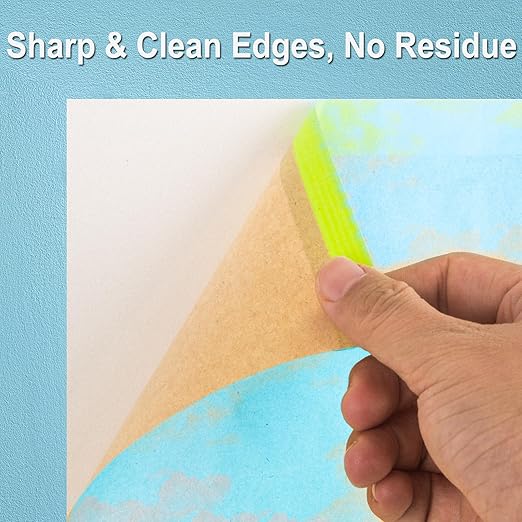 Tangibay Pre-Taped Masking Paper with Dispenser - 12" x 66' Painters Paper and Tape for Painting House, Auto Body, Cars (1 Dispenser 1 Refill)