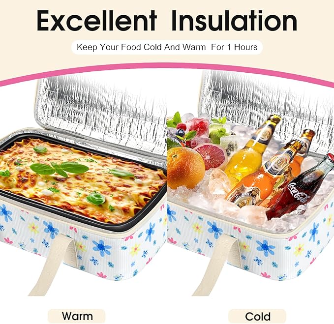 Corduroy Casserole Carrier, Insulated Lasagna Lugger