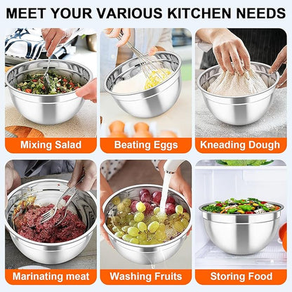 TeamFar Mixing Bowls with Airtight Lids,