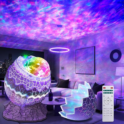Rossetta Galaxy Projector, Star Projector Galaxy Light Projector for Bedroom, APP Control Projector Bluetooth Speaker and White Noise, Night Light for Kids Adults Home Theater, Ceiling, Room Decor