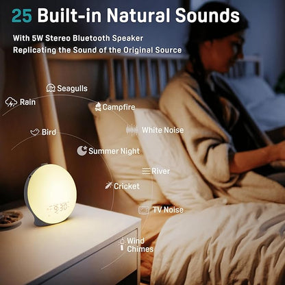 JALL Sunrise Alarm Clock White Noise Sound Machine