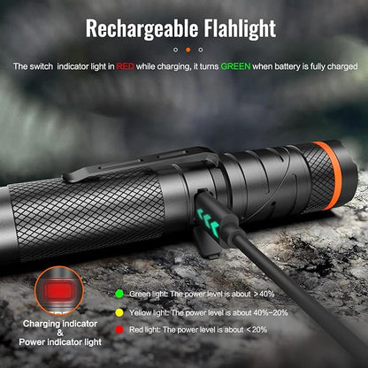 NICRON B75 High Power UV Flashlight Rechargeable LED 1000 Lumens 395nm Ultraviolet, 90 Degree 4 Modes Flashlight with Magnetic Base IP65 Waterproof for Camping Outdoor Night Walking Urine Detector