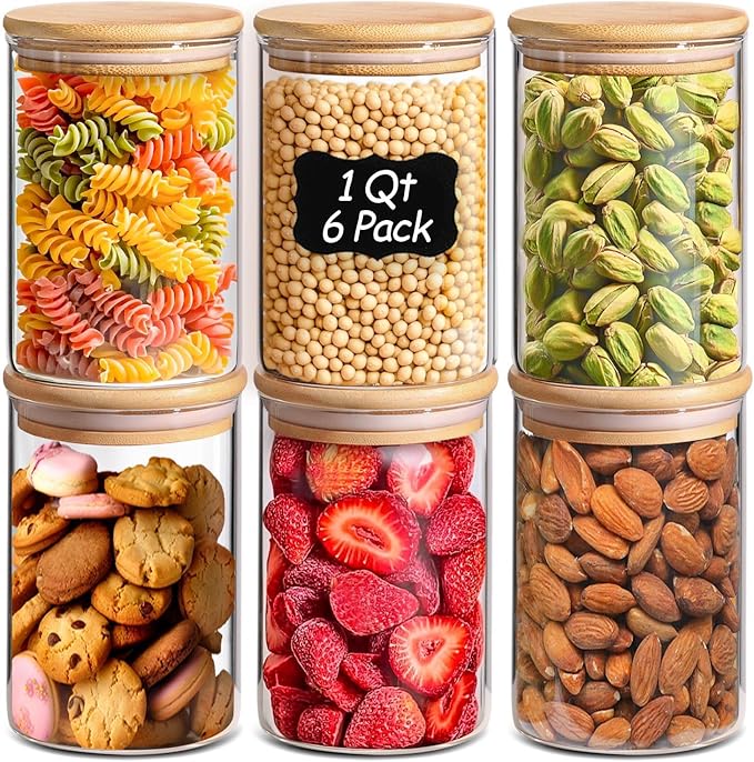 ComSaf 1 Qt Glass Storage Containers