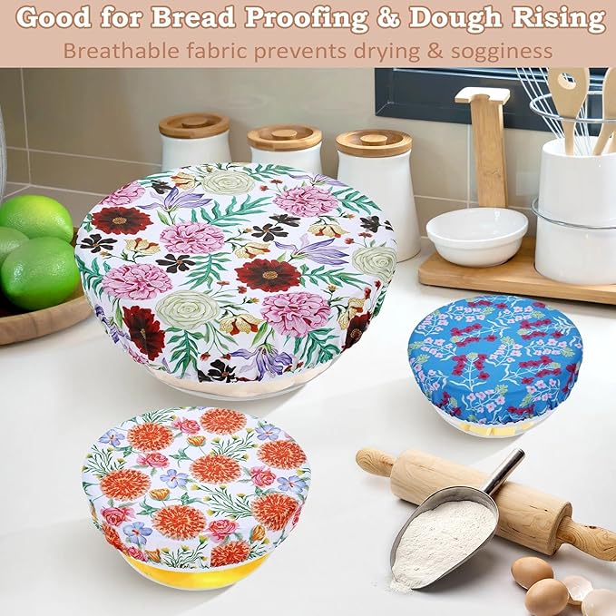 5-Size Reusable Beeswax Bowl Covers