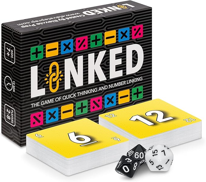 Linked Math Game | The Game of Quick Thinking and Number Linking | Fun and Engaging Math Activity for Kids Ages 7+ | Practice Addition, Subtraction, Multiplication, and Division