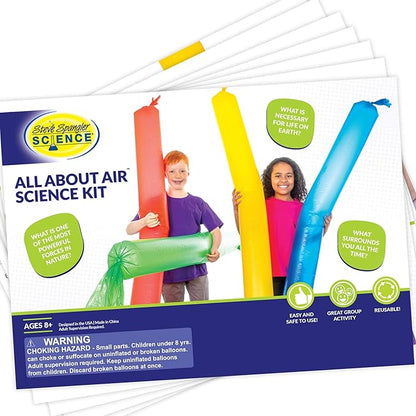 Steve Spangler All About Air Science Kit – Hands-On Science Kit for Kids with 7+ Activities, Great STEM Tools for Classroom and Home Learning
