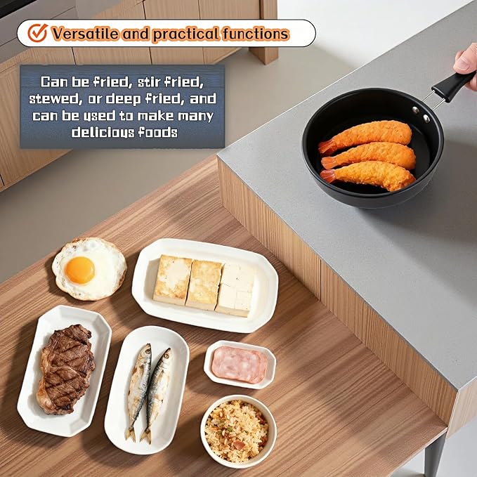 4.7 Inch Mini Frying Pan, Flat Bottom Design