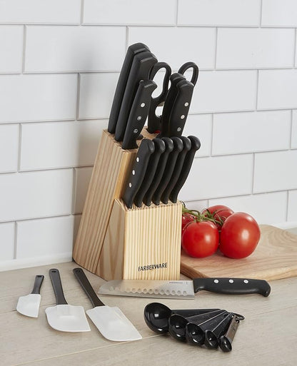 Farberware 22-Piece Never Needs Sharpening Triple Rivet High-Carbon Stainless