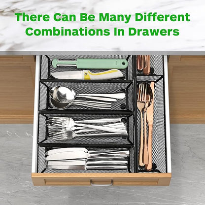 Smgmg Silverware Drawer Organizer, 6 Pack Utensil Organizer