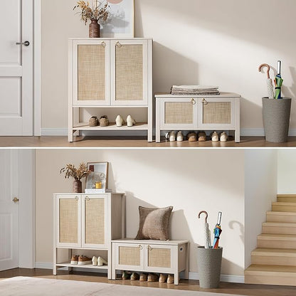 SICOTAS Rattan Shoe Cabinet
