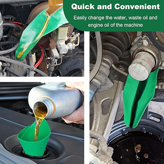 Reused Flexible Foldable Oil Funnel, Available in Green