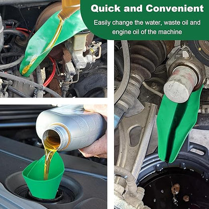 Reused Flexible Foldable Oil Funnel, Available in Green