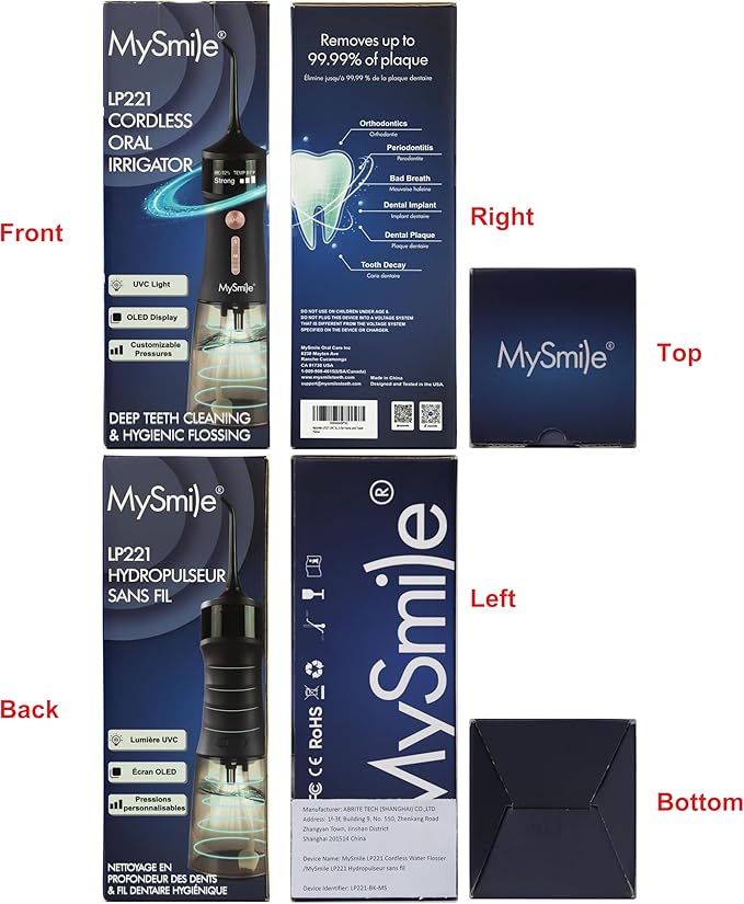 MySmile LP221 Cordless Water Flossers
