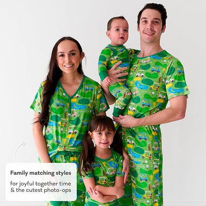 Little Sleepies Two-Piece Pajama Set for Boys & Girls, Soft Viscose from Bamboo Toddler Pajamas for Kids, Family Matching PJs