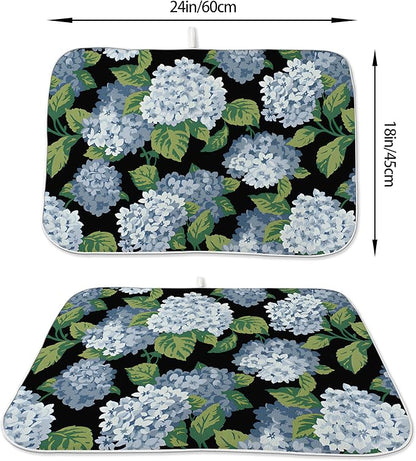 Spring Floral Dish Drying Mat 18x24 Inches