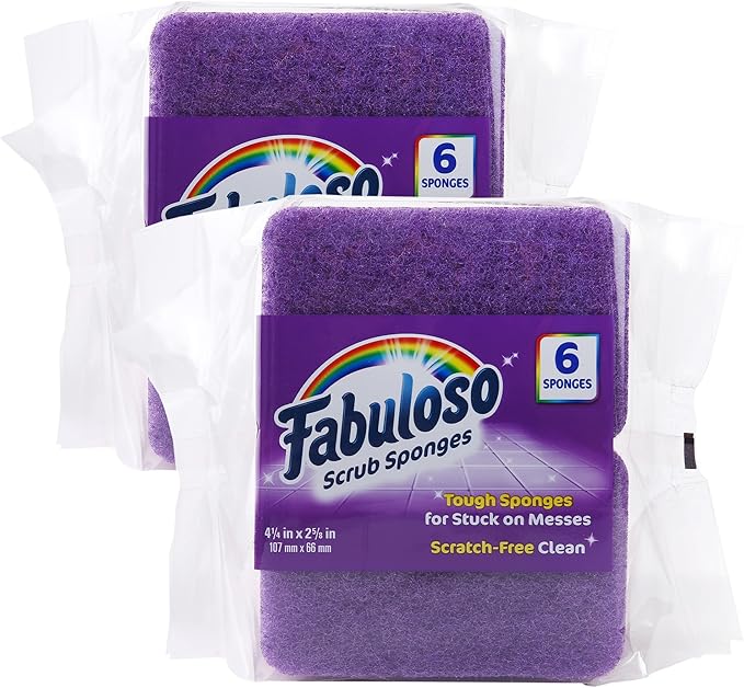 Fabuloso Scratch-Free Kitchen Dish Sponges, Counters and Sinks, Tough on Messes