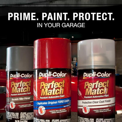 Dupli-Color EBFM00417-6PK Perfect Match Automotive Spray Paint – Ford Wimbledon White, 9A – 8 oz. Aerosol Can - 6-Pack