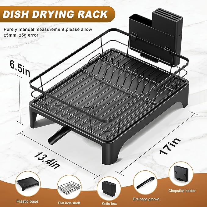 Dish Drying Rack for Kitchen Counter, Dish Rack, Dish Drainer for Kitchen