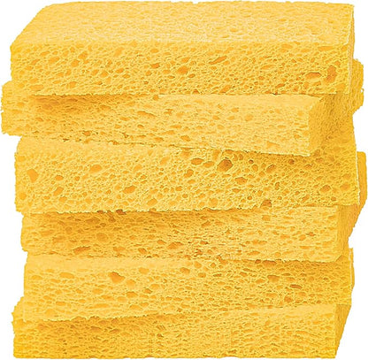 Cellulose Sponges, Heavy Duty Scrub Kitchen Sponge, Clean Tough Messes Without