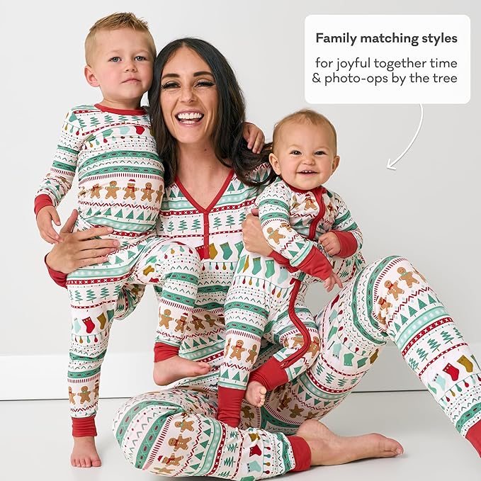 Little Sleepies Two-Piece Pajama Set for Boys & Girls, Soft Viscose from Bamboo Toddler Pajamas for Kids, Family Matching PJs