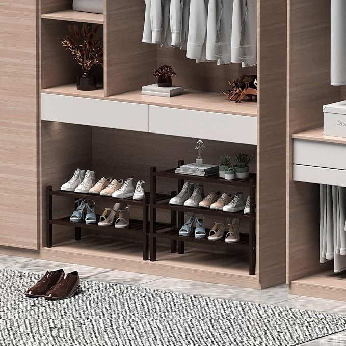 ROMGUAR CRAFT 3 Tier Bamboo Shoe Rack