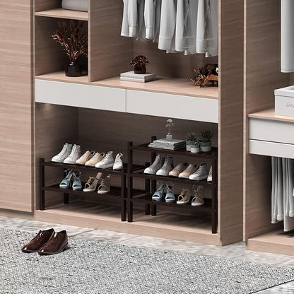 ROMGUAR CRAFT 3 Tier Bamboo Shoe Rack