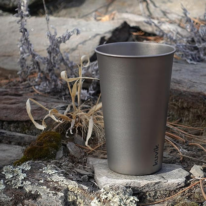 Kuvik Titanium Cup 500ml (16.9 oz) - Ultralight and Compact Cup for Backpacking, Camping, and Home