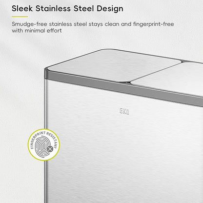 EKO EcoCasa Plus 2 x 10.6 Gal Dual Recycling Trash Can