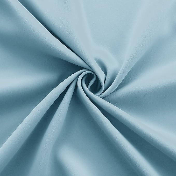 KOUFALL Light Blue Blackout Curtains 90 Inches Long
