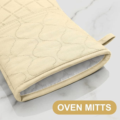 Oven Mitts Pot Holders Sets/Kitchen Towels and Dishcloths, Oven Gloves Kitchen